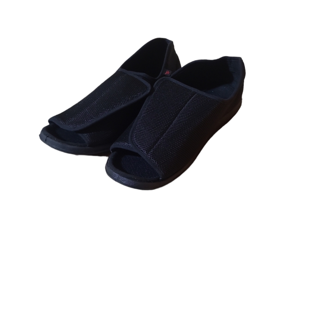 Lesvago Men's Open Toe Diabetic Recovery House Shoes Slippers 11 1/2